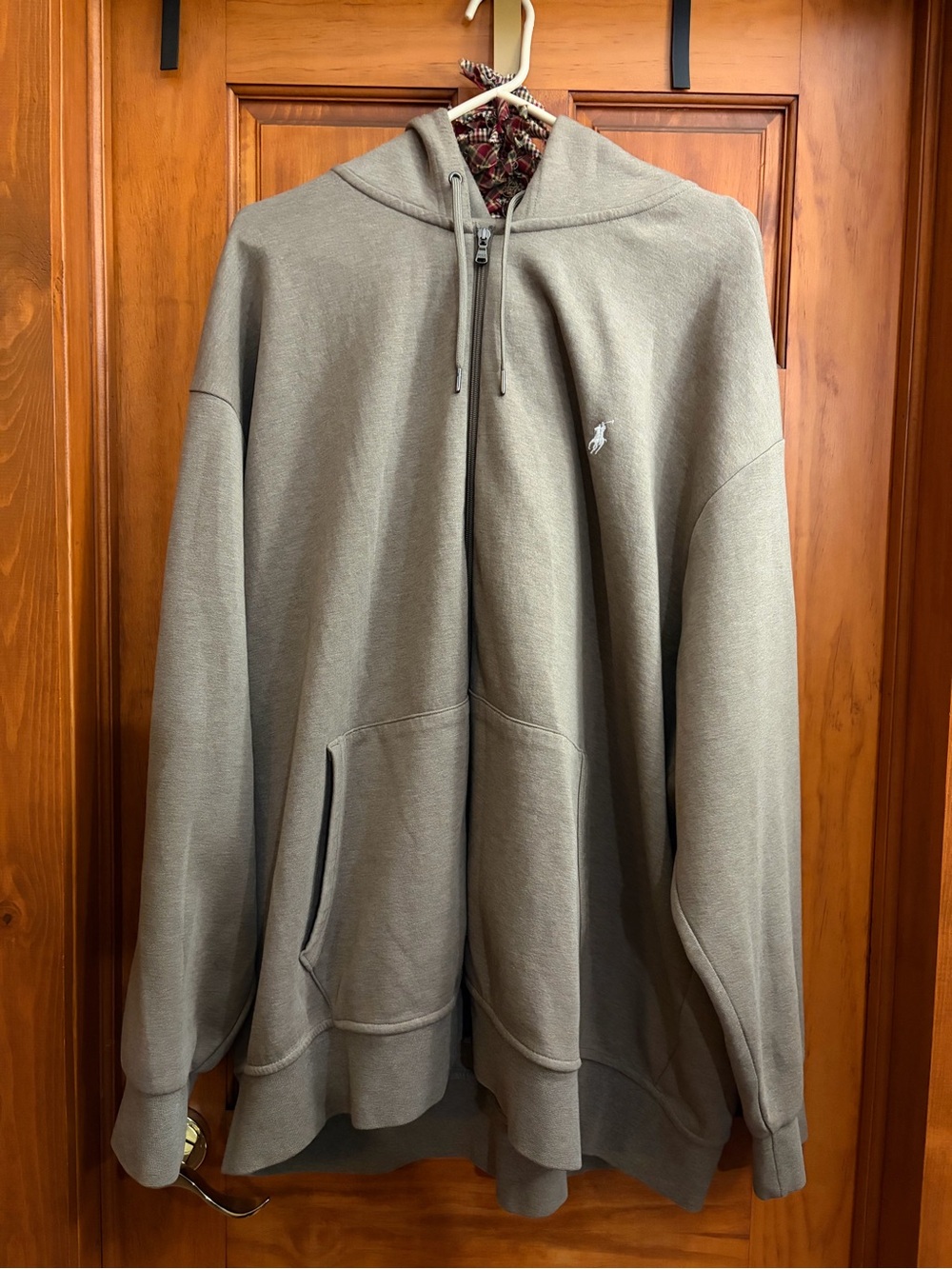 Polo Ralph Lauren Full Zip Hoodie Big Tall 4XL Beige Pony Logo